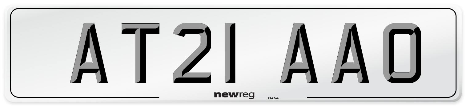 AT21 AAO Number Plate from New Reg